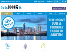 Tablet Screenshot of photoboothrentalsaustin.com